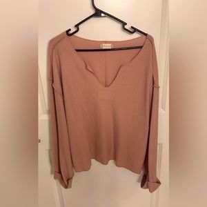 blush pink sweater